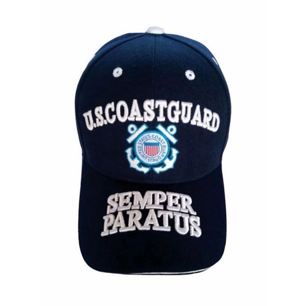 JWM U.S. Coast Guard Logo Baseball Cap Blue One Size Fits All